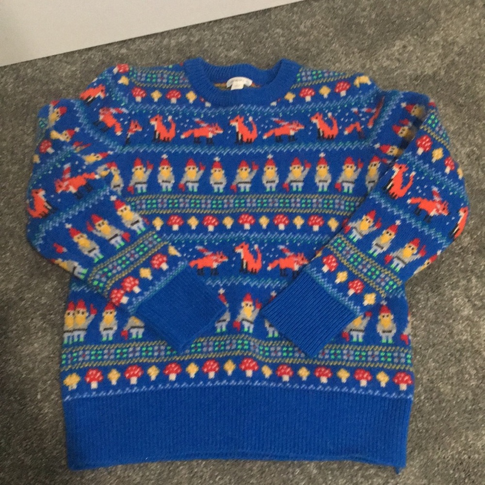 Adorable Crewcuts Sweater Gnomes Foxes Toadstools